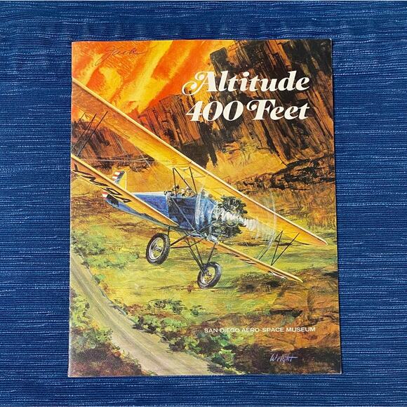 Vintage 1970's Aero-space Museum San Diego Altitude 400 Feet Signed Pamphlet 15B - Picture 1 of 4